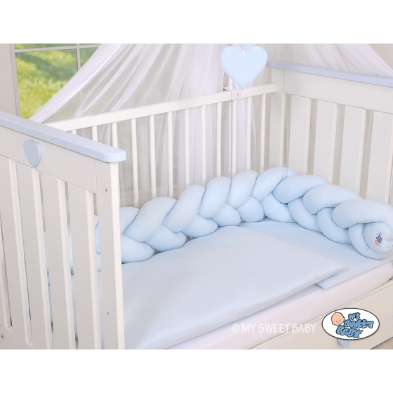 Braided Knot bumper- white-blue