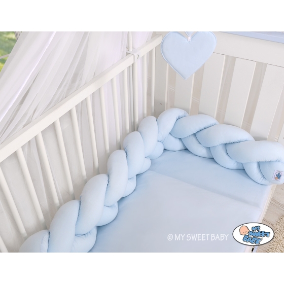 Braided Knot bumper- white-blue