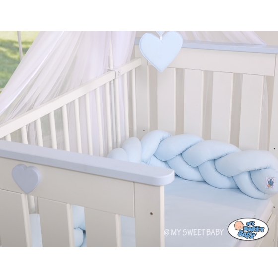 Braided Knot bumper- white-blue