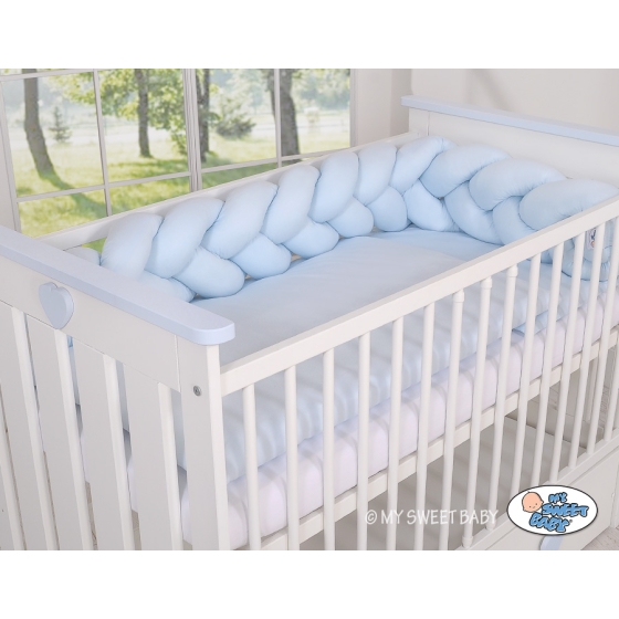 Braided Knot bumper- white-blue
