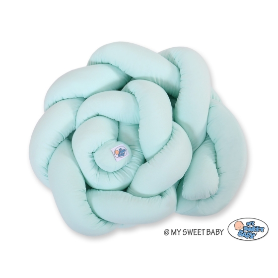Braided Knotted Baby Crib/Cot Bumper- mint