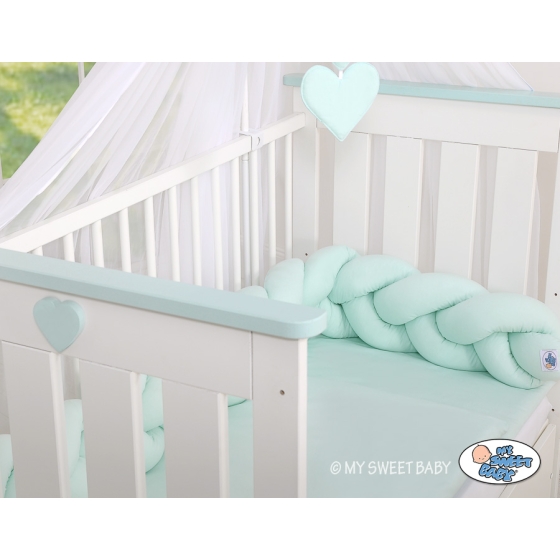 Braided Knotted Baby Crib/Cot Bumper- mint