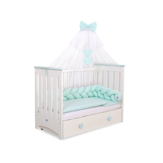 Braided Knotted Baby Crib/Cot Bumper- mint