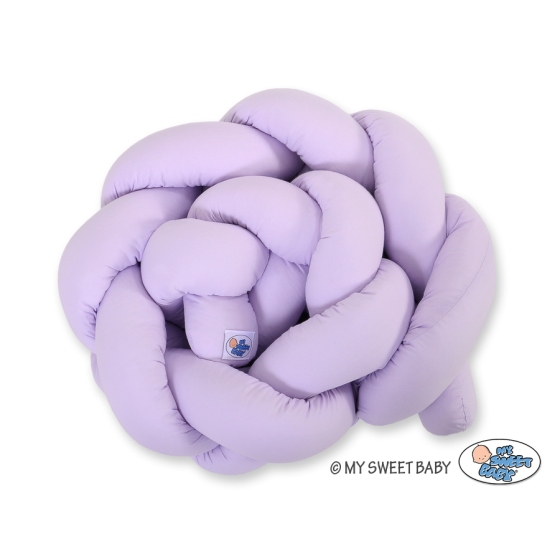 Braided Knotted bumper Decorative Knot Pillow - lilac