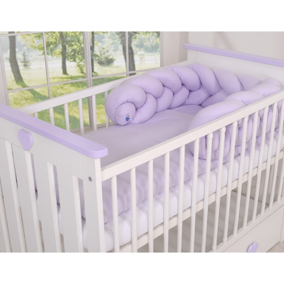 Braided Knotted bumper Decorative Knot Pillow - lilac