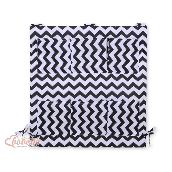 Cot tidy- chevron black