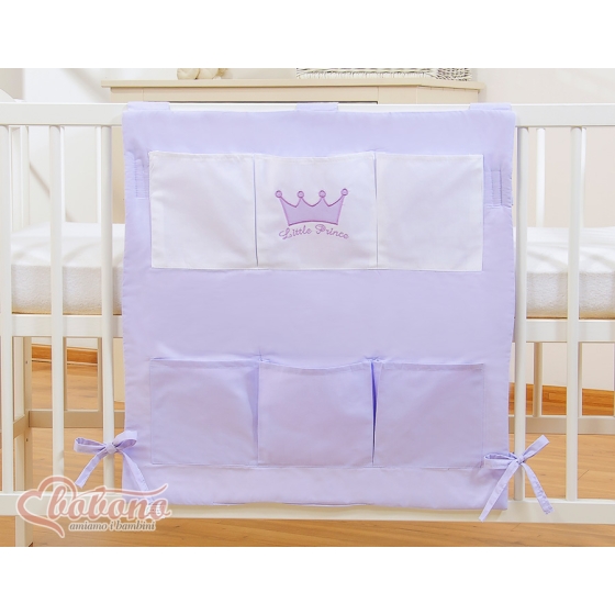 Cot tidy- Little Prince/Princess lilac