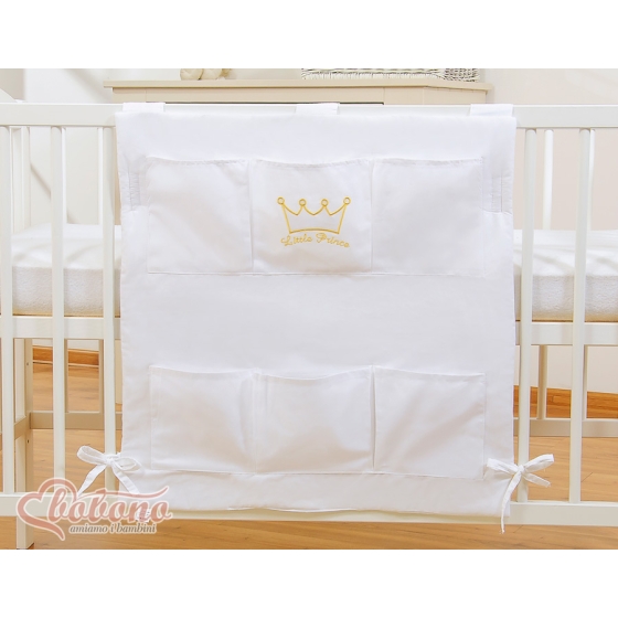 Cot tidy- Little Prince/Princess white