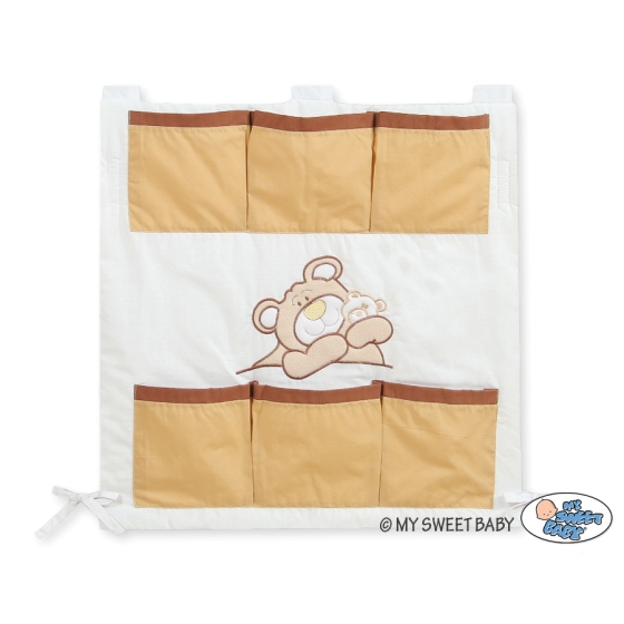 Cot tidy- Teddy Bear Barnaba brown