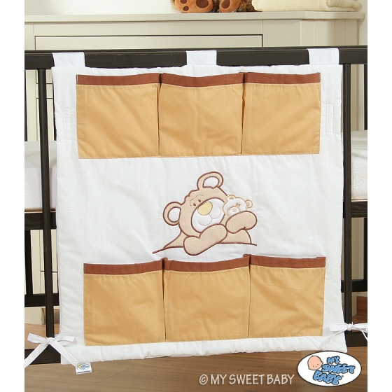 Cot tidy- Teddy Bear Barnaba brown