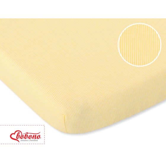 Cotton Baby Cot Sheet 140x70cm yellow stripes