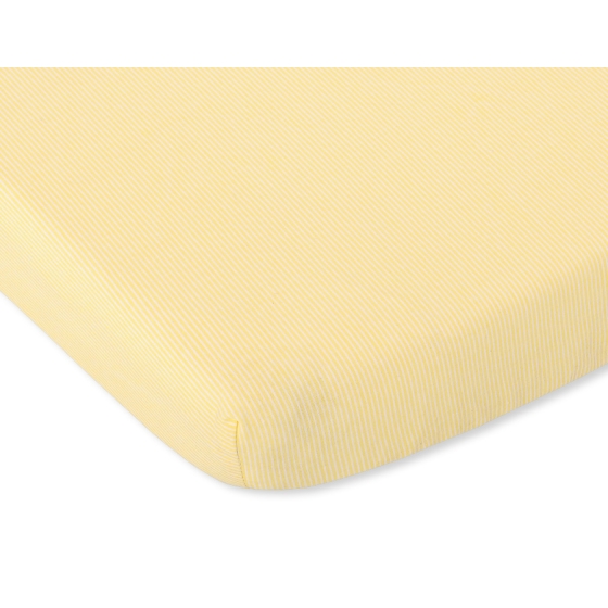 Cotton Baby Cot Sheet 140x70cm yellow stripes