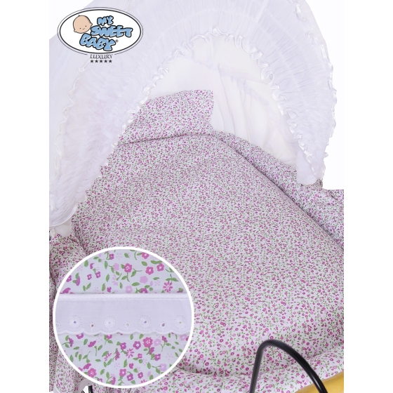 Cover set 4 pcs for Moses Basket/ Wicker crib Jasmine no. 2100-913 or 72100-913