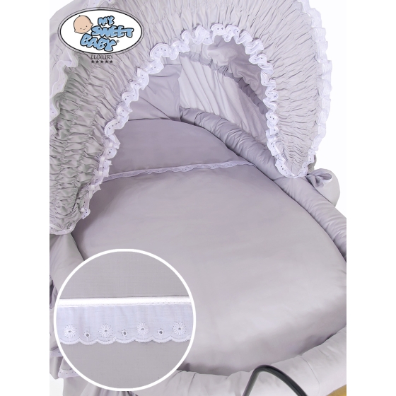 Cover set 4 pcs for Moses Basket/ Wicker crib Victoria no. 2100-370 or 72100-370
