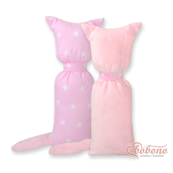 Cuddly cat double-sided- Pink stars