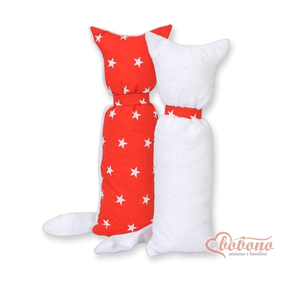 Cuddly cat double-sided-Simple red stars