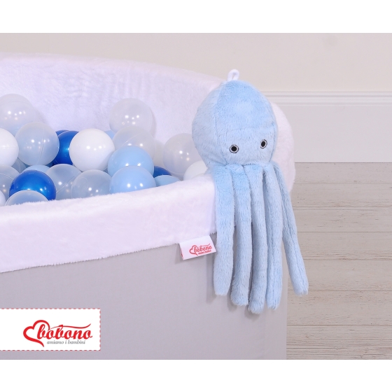 Cuddly octopus with rattle - blue