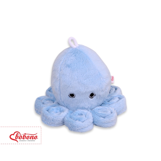 Cuddly octopus with rattle - blue
