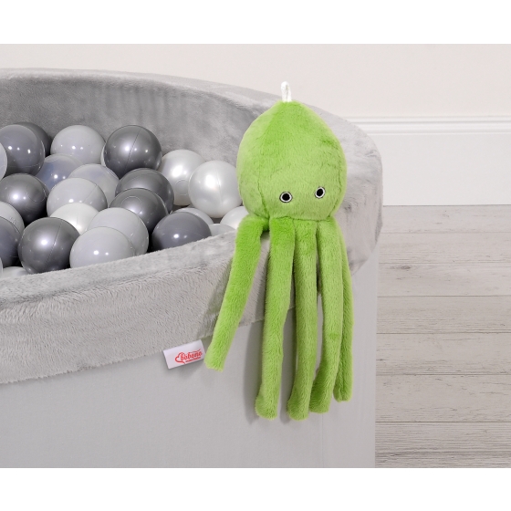 Cuddly octopus with rattle - green