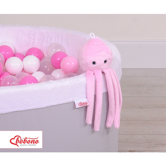 Cuddly octopus with rattle - pink