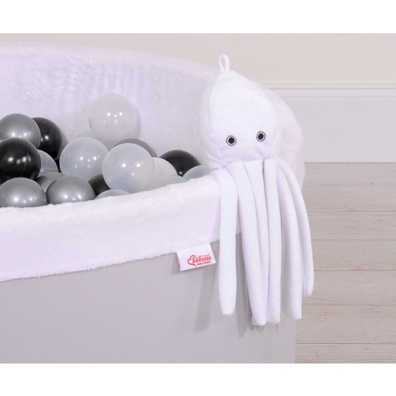 Cuddly octopus with rattle - white