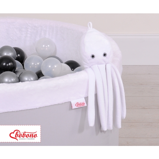 Cuddly octopus with rattle - white