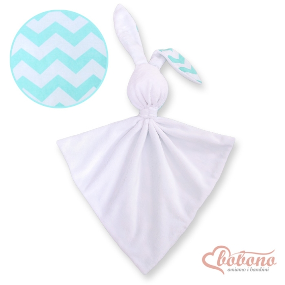 Cuddly rabbit double-sided- Chevron mint