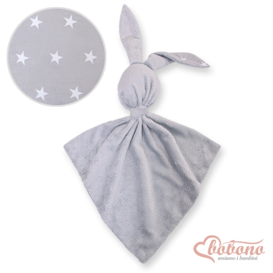 Cuddly rabbit double-sided- Gray stars