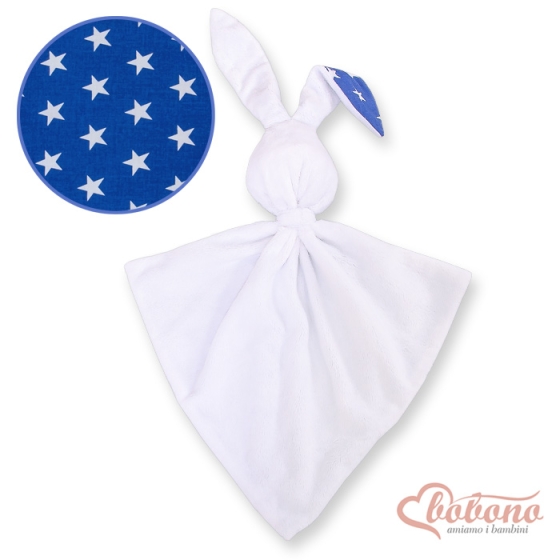 Cuddly rabbit double-sided- Navy blue stars