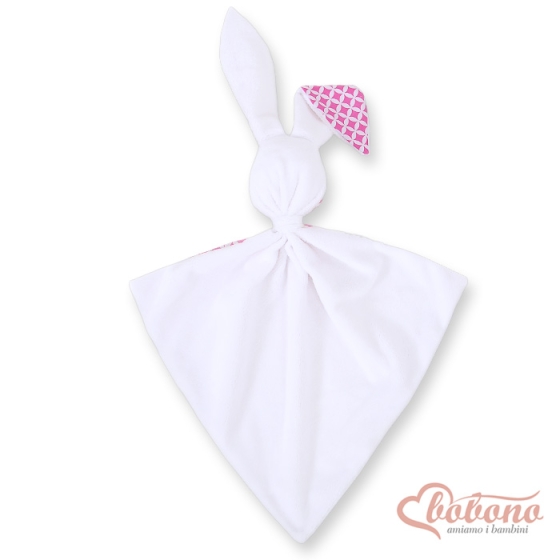 Cuddly rabbit double-sided- pink flowers