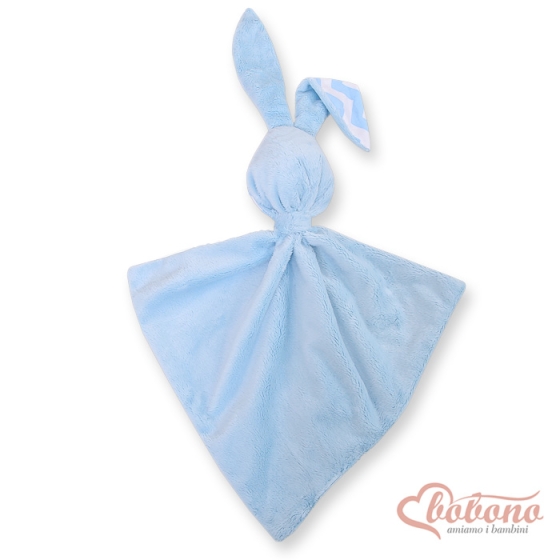 Cuddly rabbit double-sided-Simple chevron blue
