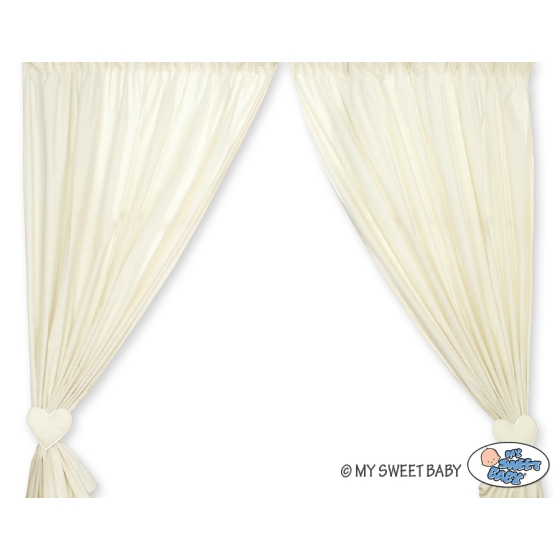 Curtains for baby room- Bear with bow cream