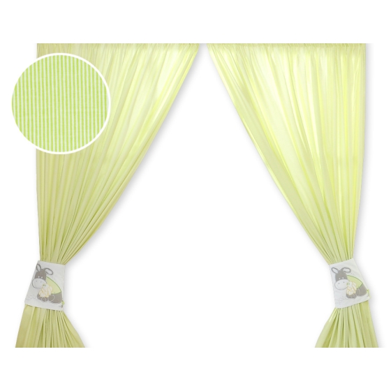 Curtains for baby room- Donkey Luca green