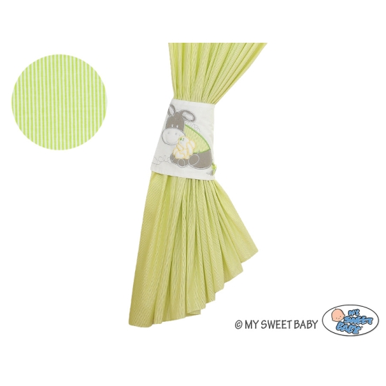Curtains for baby room- Donkey Luca green