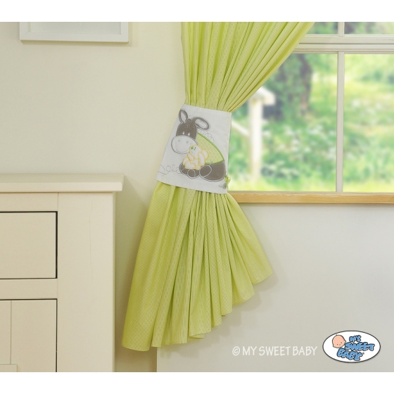 Curtains for baby room- Donkey Luca green