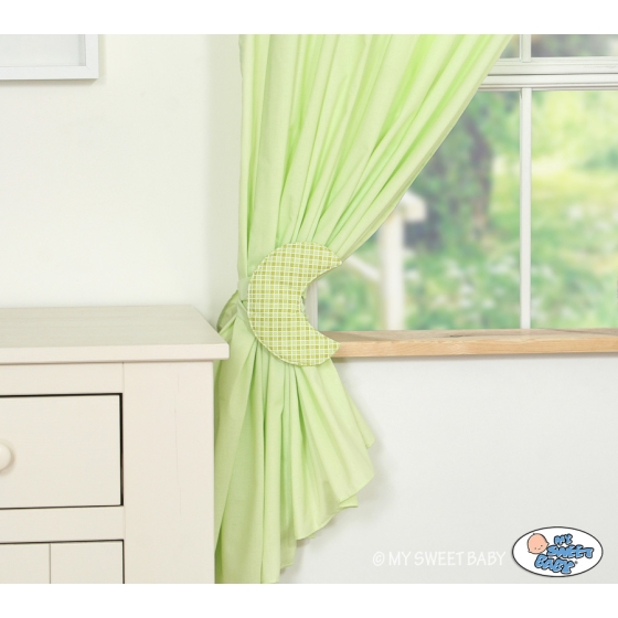 Curtains for baby room- Good night green