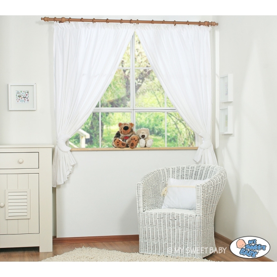 Curtains for baby room- Good night white