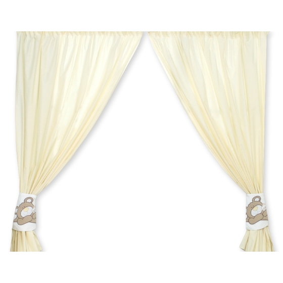 Curtains for baby room- Teddy Bear Baranaba cream