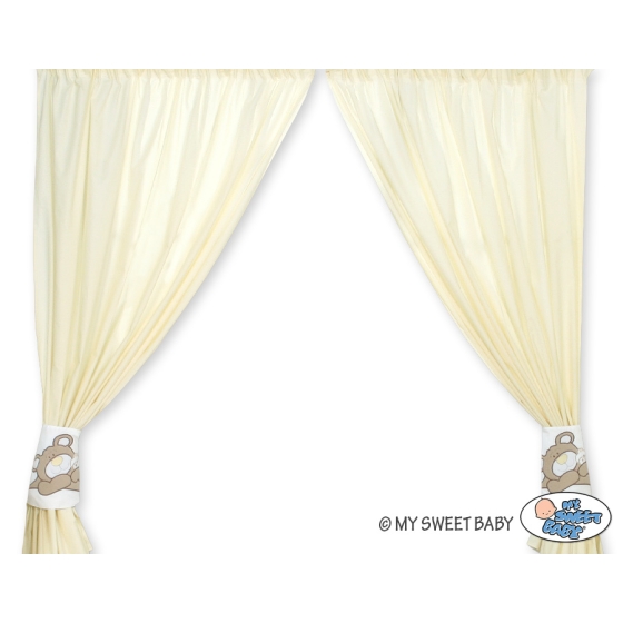 Curtains for baby room- Teddy Bear Baranaba cream