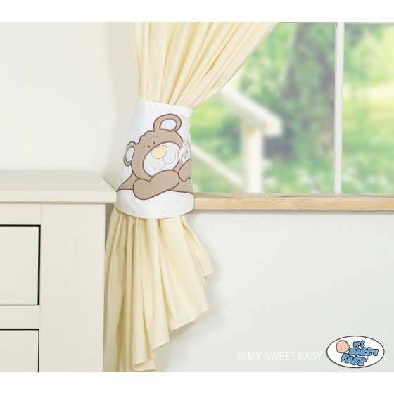 Curtains for baby room- Teddy Bear Baranaba cream