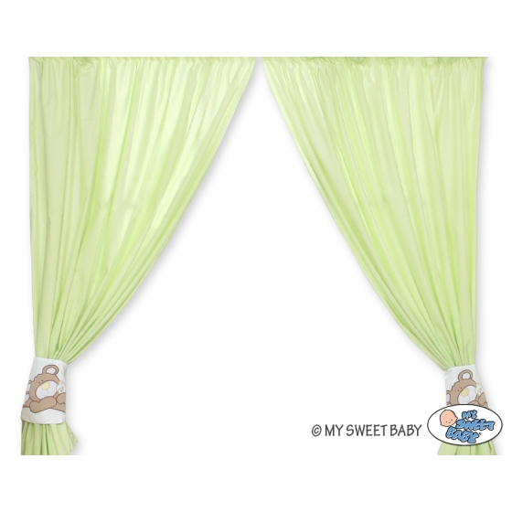 Curtains for baby room- Teddy Bear Baranaba green