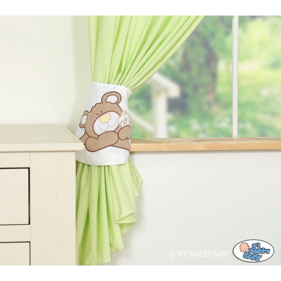 Curtains for baby room- Teddy Bear Baranaba green