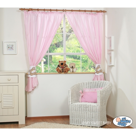 Curtains for baby room- Teddy Bear Baranaba pink