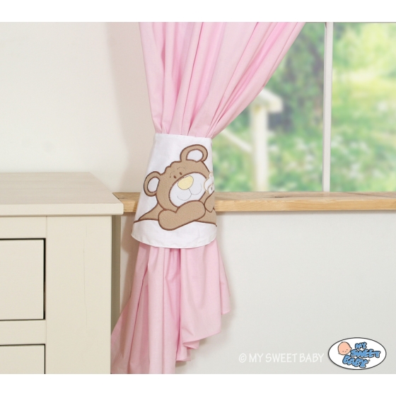 Curtains for baby room- Teddy Bear Baranaba pink