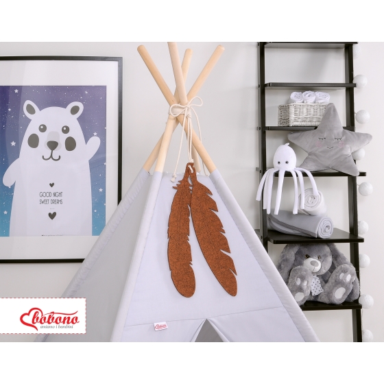 Decorative felt feathers 2pcs - rusty red