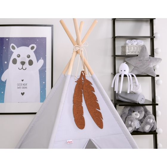 Decorative felt feathers 2pcs - rusty red