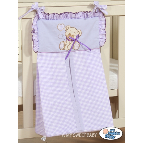Diaper bag- Bear with bow lilac