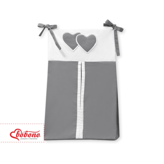 Diaper bag- Hanging hearts anthracite