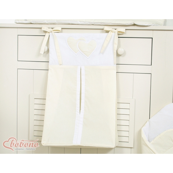Diaper bag- Hanging Hearts cream