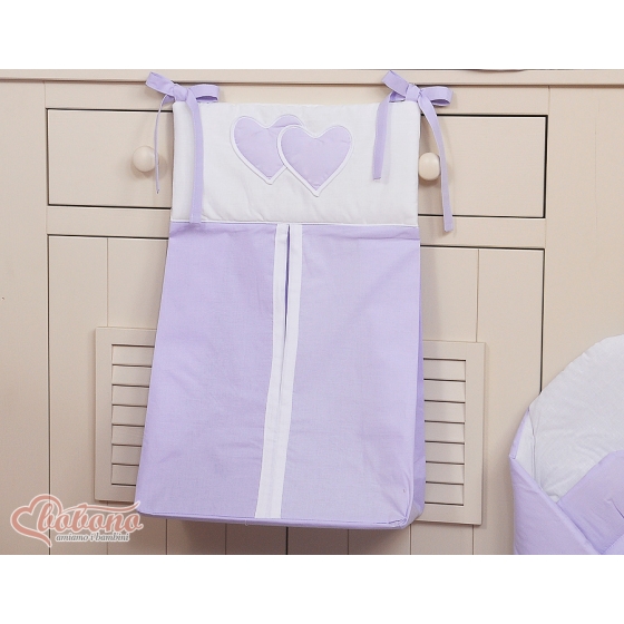 Diaper Nappy bag- Hanging Hearts lilac